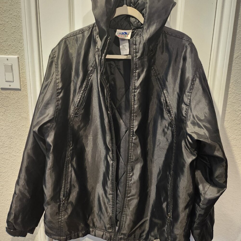 Heavy nylon Adidas jacket 4 zipper design nice! - Picture 3 of 14